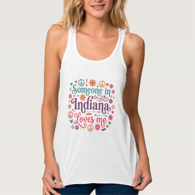 Regata Someone in Indiana Loves Me Boho Hippie Design (Frente)