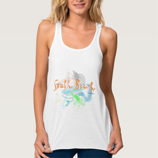 Regata South Beach, FL abstrato Legal T-shirt (Frente)