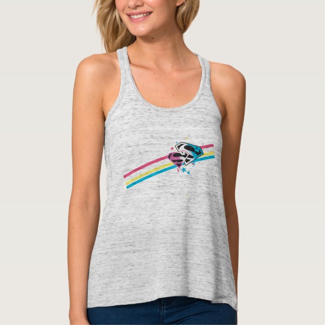 Regata Supergirl Rainbow Stripes (Frente)