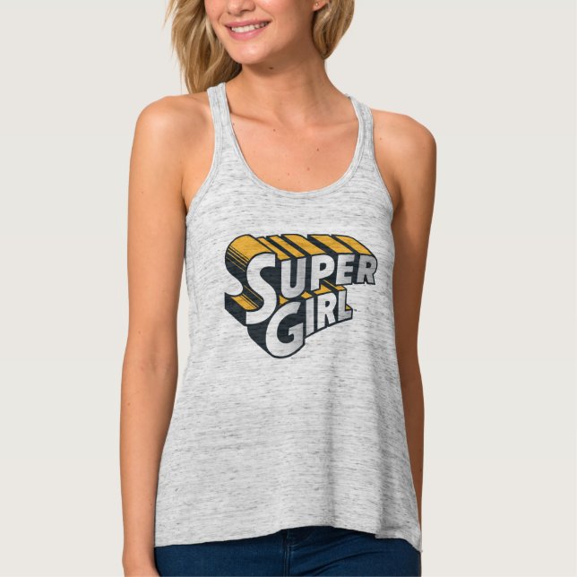 Regata Supergirl Silver e Logotipo Laranja (Frente)