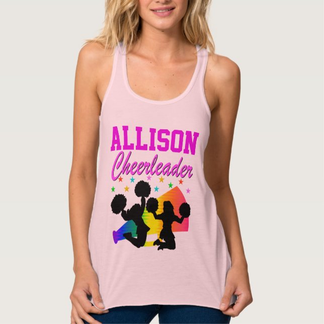 REGATA SUPERIOR DO TANQUE DE CHEERLEADER PERSONALIZADO DE (Frente)