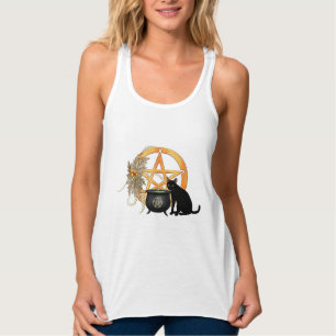 Regata T pagão do gato de Wiccan