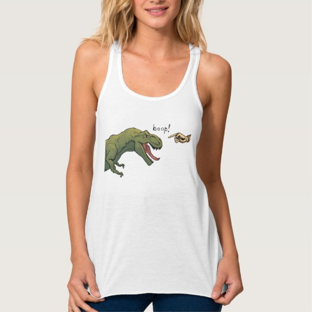Regata T-Rex Dinossaur Boop Mulheres de Tanktop (Frente)
