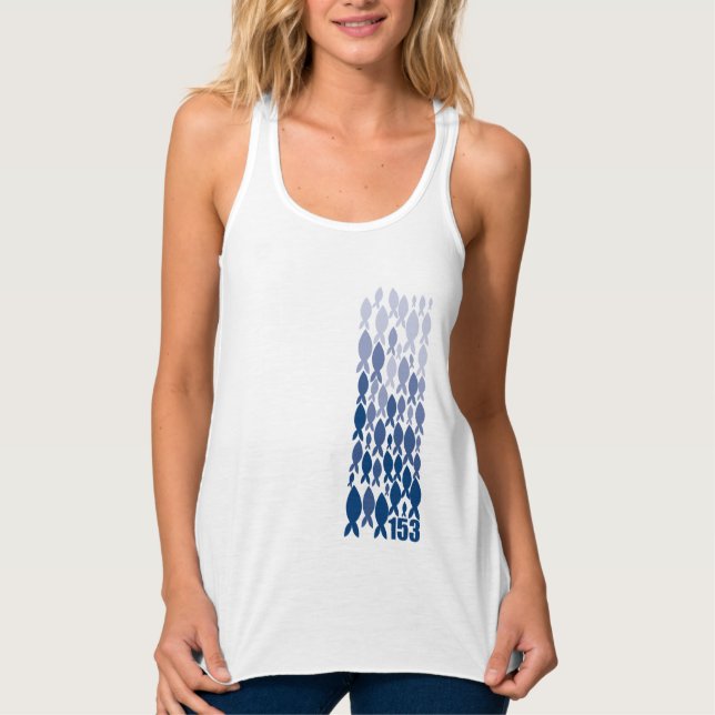 Regata T-shirt cristão - 153 PEIXES (Frente)