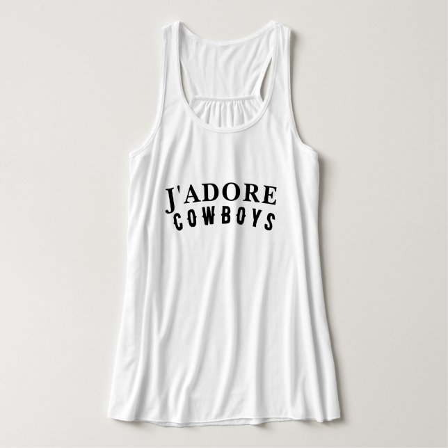 Regata T-shirt J'adore cowboys (Frente do Design)