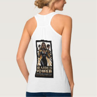 T-Shirt Superior do Tanque de Potência Travada