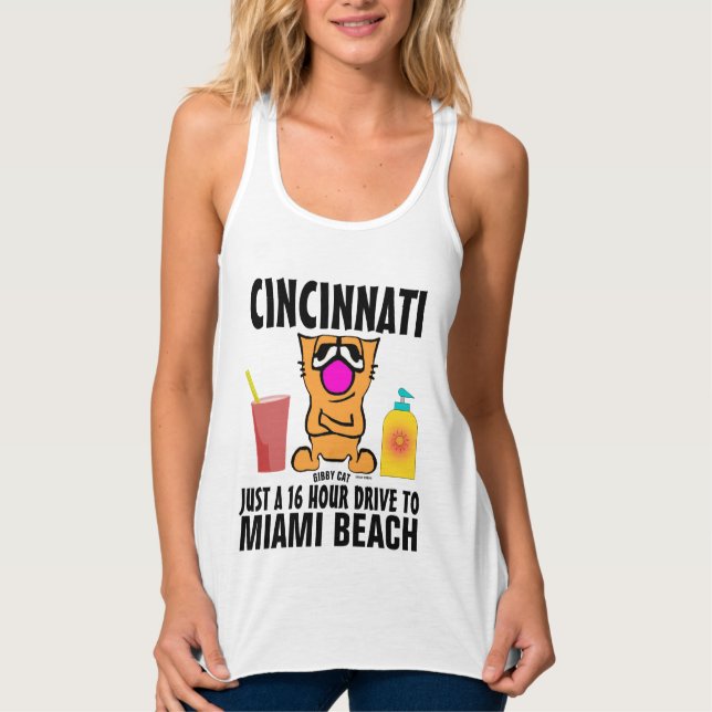 Regata T-shirts CINCINNATI OHIO GIBBY CAT (Frente)