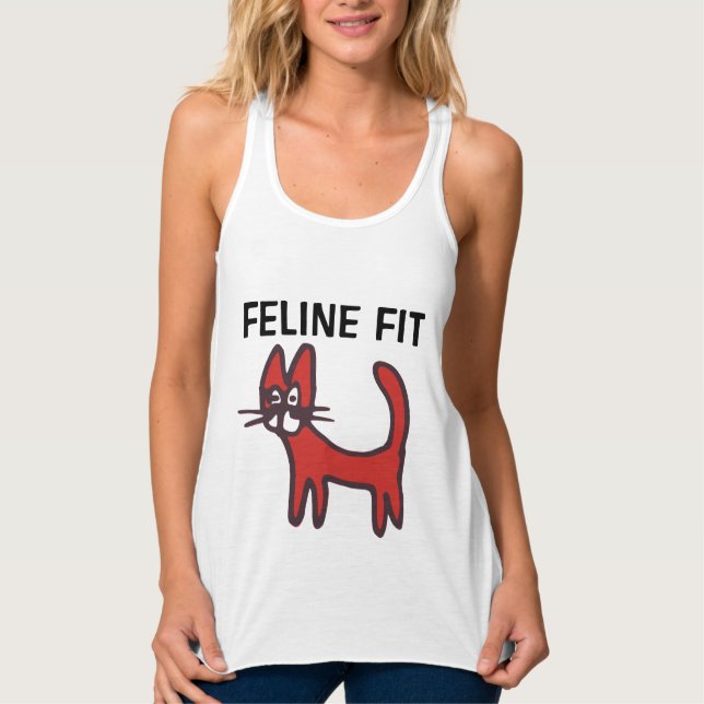 Regata T-Shirts FELINE AJUSTADO CAT LOVER WORKOUT (Frente)