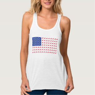 Regata Tanque da bandeira americana do Vizsla das