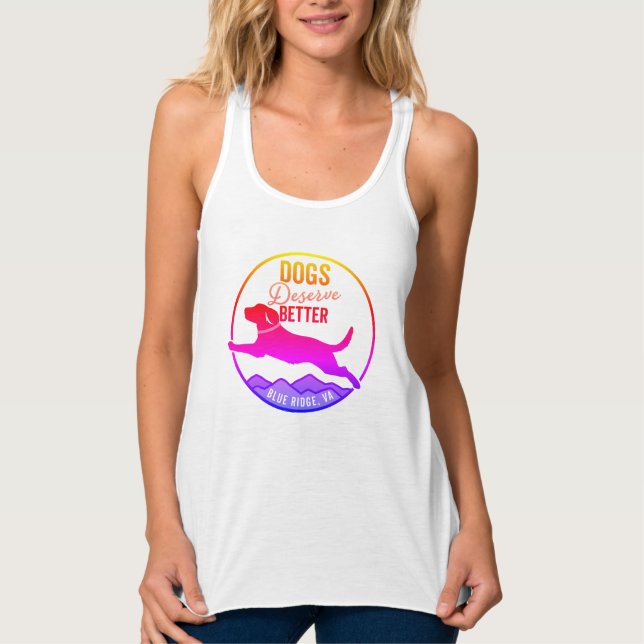 Regata Tanque feminino - Logotipo arco-íris (Frente)