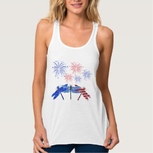 Regata Three Dragonfly American Flag Shirt 4th Of July