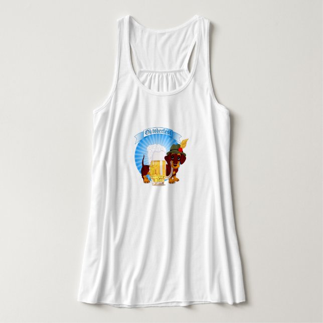 Regata Topo do Tanque de Racerback Fluido de Octoberfest  (Frente do Design)