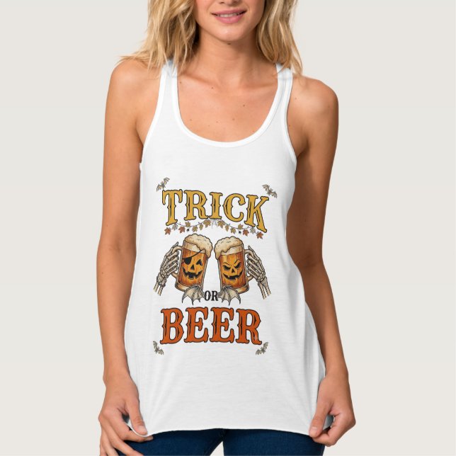 Regata Trick Or Beer Halloween Caneca de Abóbora Mãos de  (Frente)
