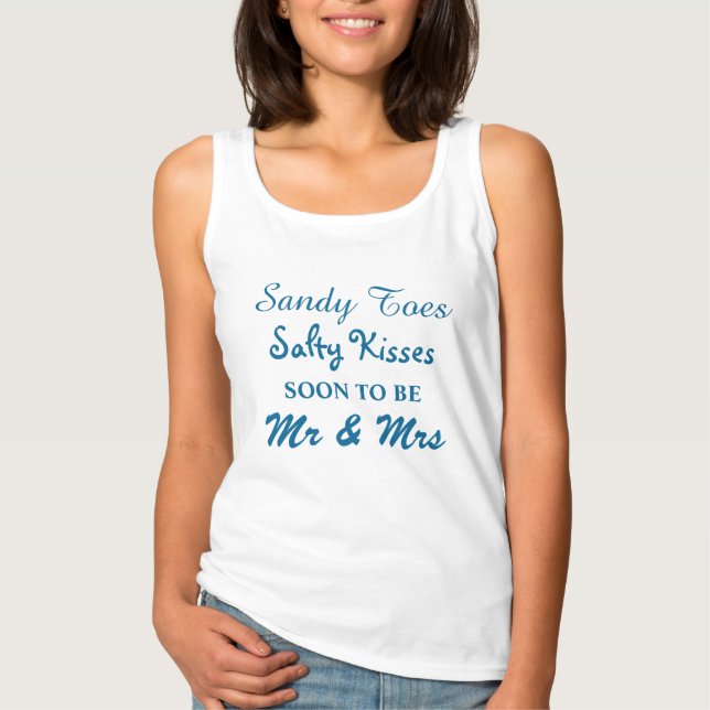 Regata Turquoise Sandy Toes Salty Kisses Tank (Frente)