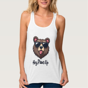Regata Urso Vintage Hey Patas para Cima com Óculos de Sol