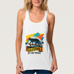 Regata Verão de Gato Surfando - Califórnia Retro Feminino