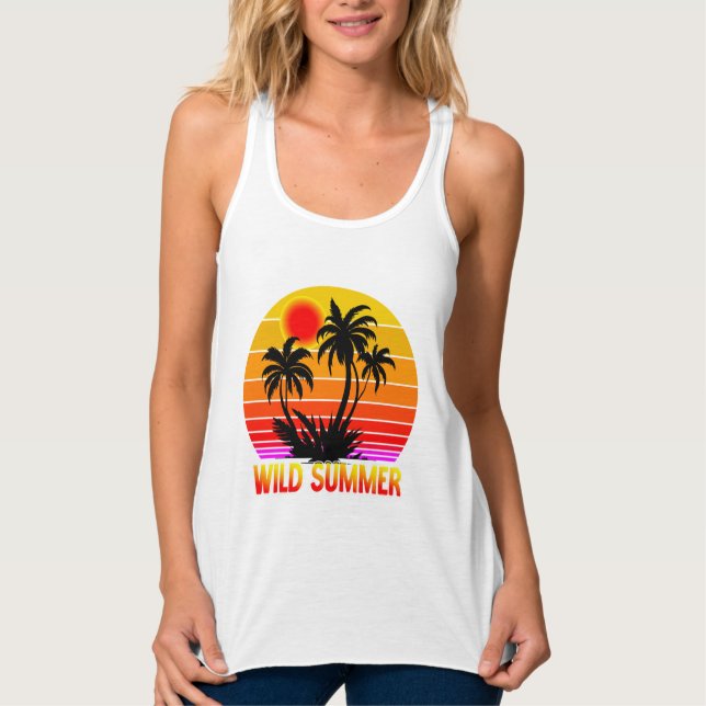 Regata Vibrações Selvagens de Verão Retro com Design de P (Frente)