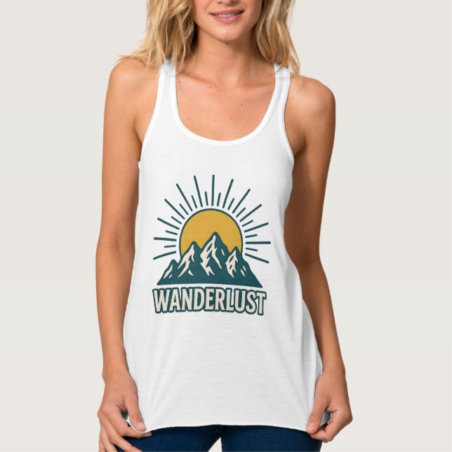 Regata Wanderlust Retro Teal Mountain Sunrise | Hiking (Frente)