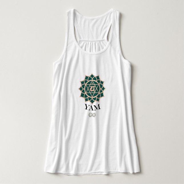 Regata YAM mantra Heart Chakra, Anahata Chakra (Frente do Design)