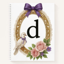 Regency Art Letter D Luxury Monogram Journal