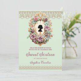 Regency Era Floral Sweet 16 Convite