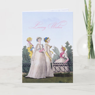 Regency Fashion Feliz Aniversário Cartão de Saudaç