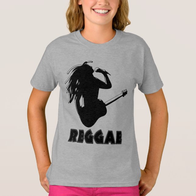 Reggae Music Rasta e Guitar Kids Hoodie (Frente)