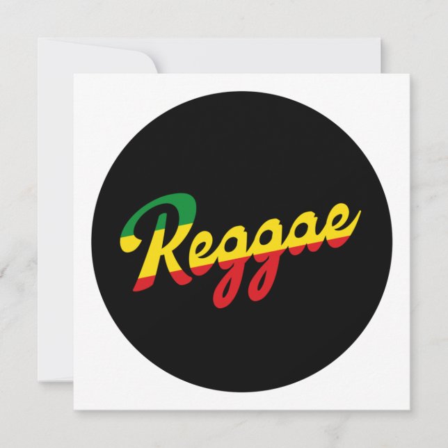 Reggae Música com cores de sinalizador reggae (Frente)