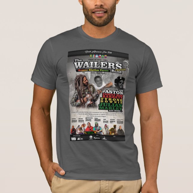 REGGAE. NO BRASIL  Camiseta Básica Escura (Frente)