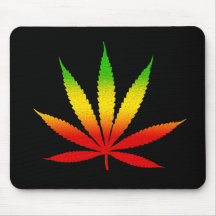 Reggae Rasta Leaf Rastafarian Mousepad jamaicano