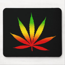 Reggae Rasta Leaf Rastafarian Mousepad jamaicano