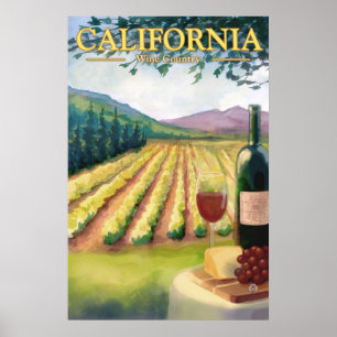 Região vinícola de Califórnia - poster das viag