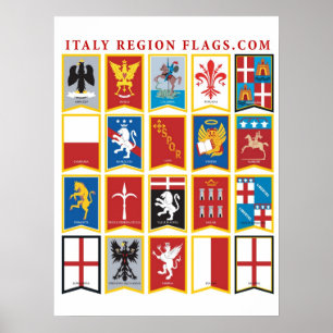 Regiões de poster de Italia