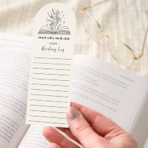 Registro de Leitura do Clube de Livro Personalizad