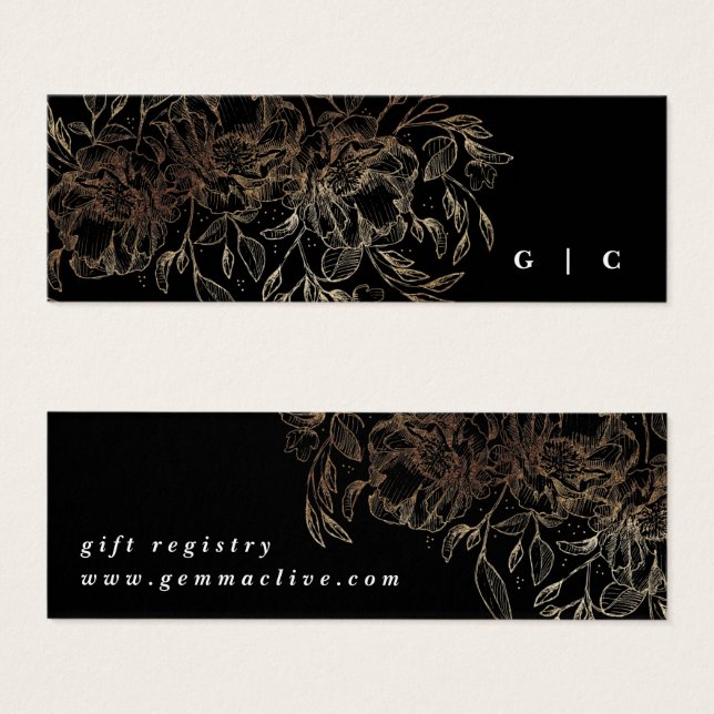 Registro de Presente Botânico de Casamento Botânic (Frente & Verso)