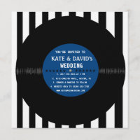 Registro de vinilo retrô| Convite de casamento mod