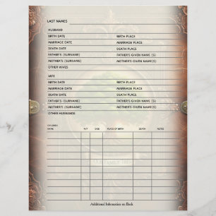 Registro Familiar Genealogia Scrapbook