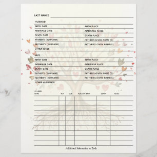 Registro Familiar Genealogia Scrapbook