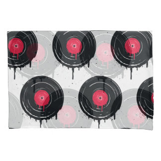 Registros de vinil derretidos, padrão artístico.