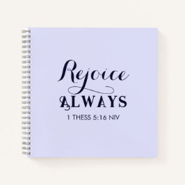 Regozijo-me com a Bíblia Verse Christian Blue