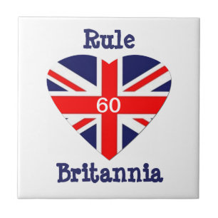 Regra Britannia! coração de 60-Union Jack