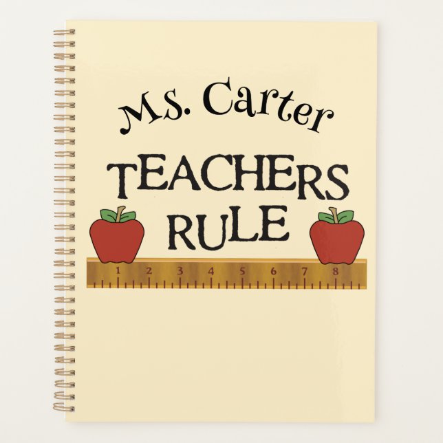 Regra de Professores Personalizado Planejador Mens (Frente)