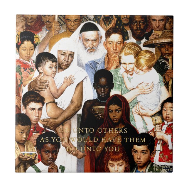 Regra do ouro (Do to other) por Norman Rockwell (Frente)