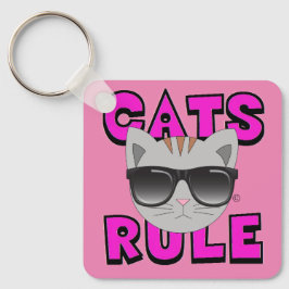 Regra dos gatos Óculos de sol Chaveiro Gatinho