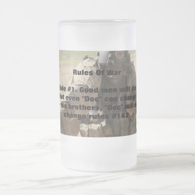 Regras de caneca do vidro de fosco da guerra (Centro)