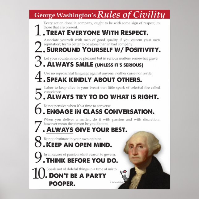 Regras de Civilidade do GW Poster (Frente)