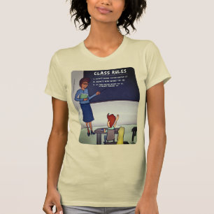 Regras de classe Camiseta bege feminino