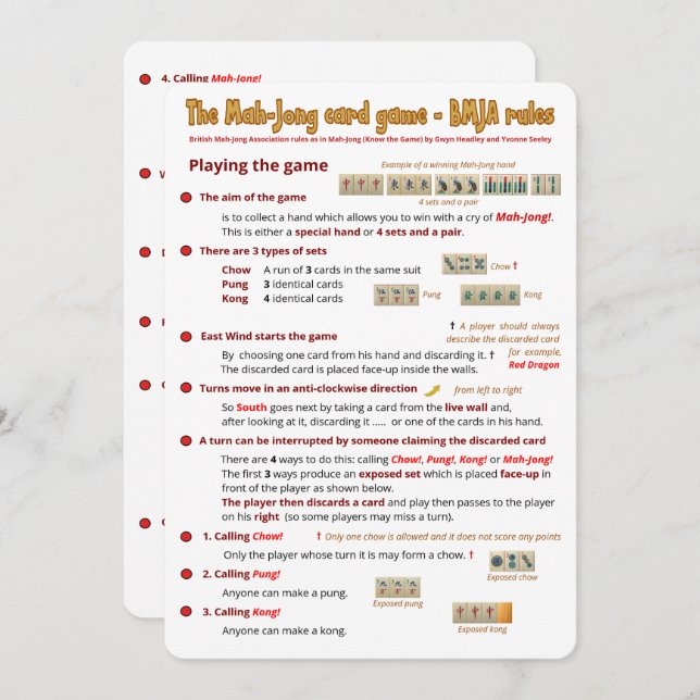 Regras de jogo de cartão - Reproduzindo o jogo (1) (Frente/Verso)