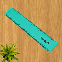 Régua de Teal Neon Personalizada com Nome