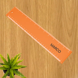 Régua Laranja Personalizada com Nome